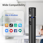 Halo X Pro Dual Webcam for PC, 1080P Web Camera with Microphone | USB Camera for Computer, 90° View, Plug & Play