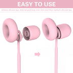 Earplug Lanyard [2 pcs] with Magnetic Tug-Resistant Safety Cord Pink