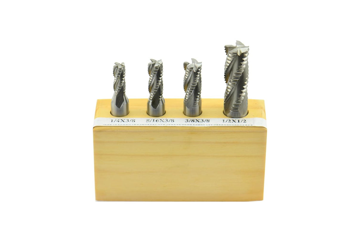 Shars 1/4" to 1/2" M2AL Roughing End Mill Set 404-9040 P
