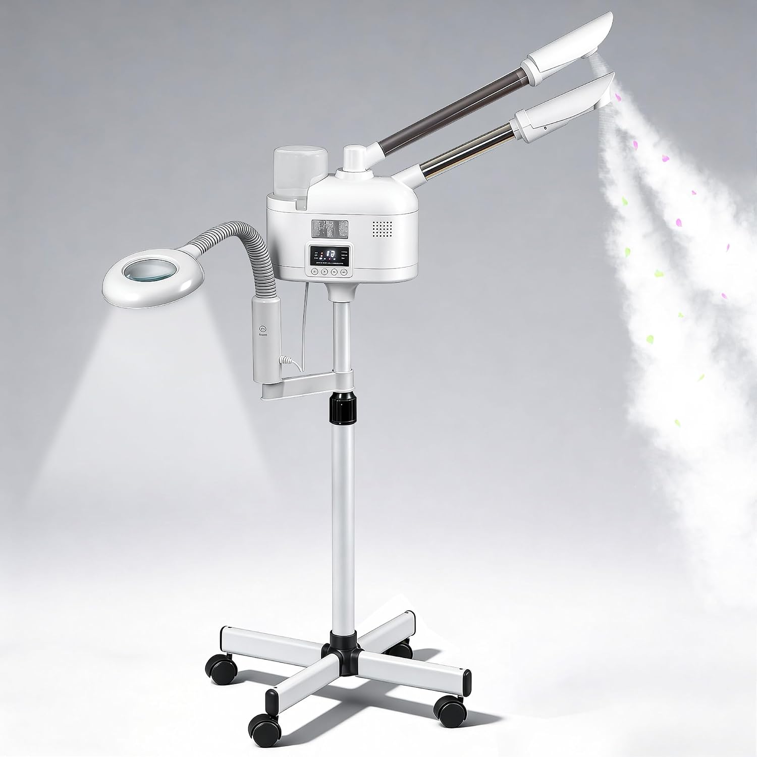 Professional 3 in 1 Facial Steamer for Face Deep Cleaning Ozone Face Steamer with 5X Magnifying Lamp Hot Mist