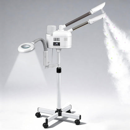 Professional 3 in 1 Facial Steamer for Face Deep Cleaning Ozone Face Steamer with 5X Magnifying Lamp Hot Mist