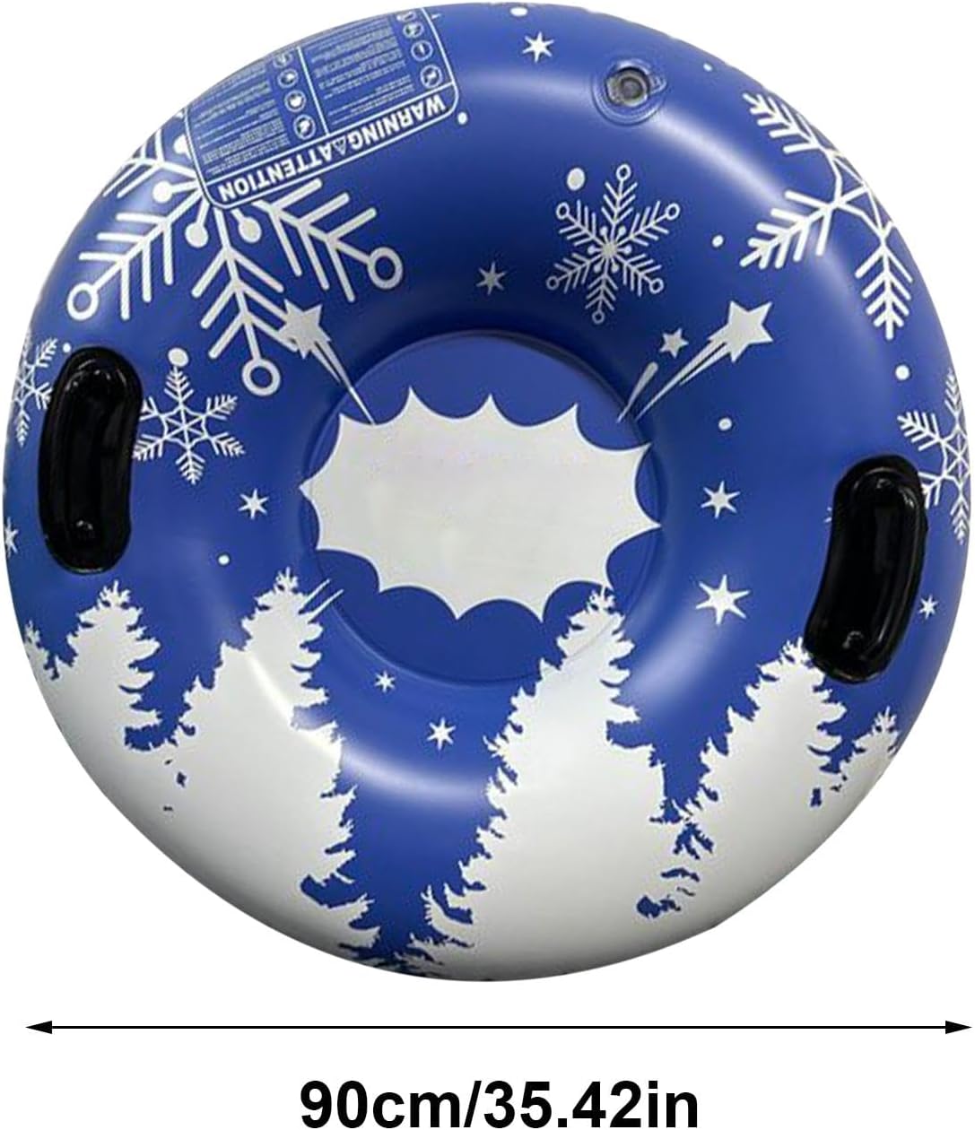 Sledding Tube 35.4 Inch Inflatable Thickened Heavy Duty Handles | Snow Toys Snow Sleds for Family Activities Outdoor
