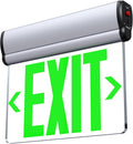 Led Edge-Lit Exit Sign ,Brushed Aluminum Housing Single-Sided Clear Rotating Acrylic Panel,Hardwired Emergency Exit