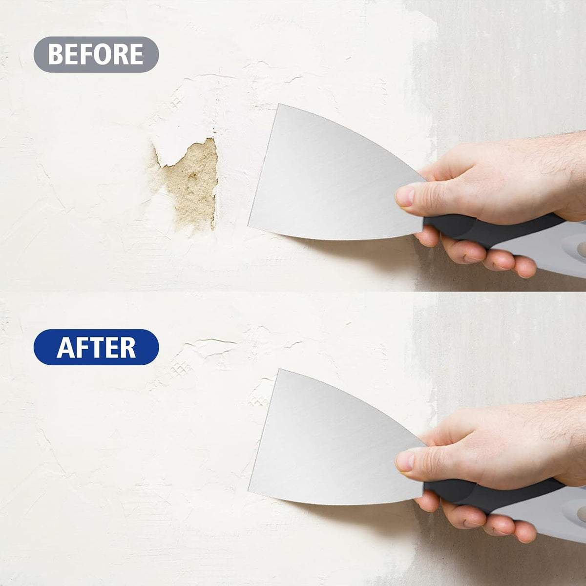 2" Stainless Putty Knife & Paint Scraper for Wood, Hammer End