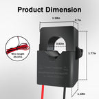 100A Split Core Current Sensor Transformer 2000:1 Ratio AC Current Transformer Coil, Mini Split-CT for Energy Meter
