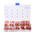 Silicone Rubber O-Ring Assortment Kit 225 Pieces 15 Sizes Metric VMQ Sealing Gasket Set (Red)