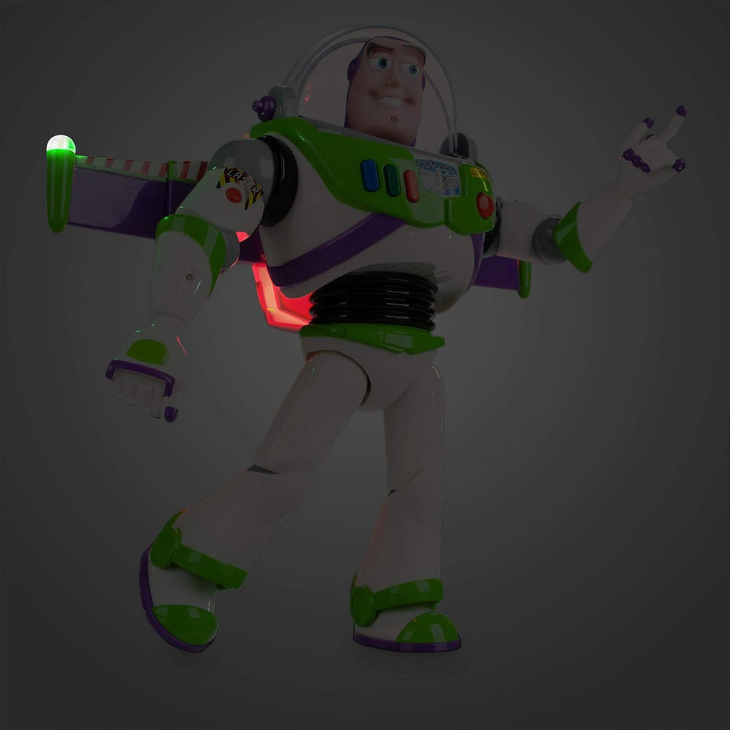 Disney Store Official Buzz Lightyear Interactive Talking Action Figure from Toy Story, Features 10+ English Phrases
