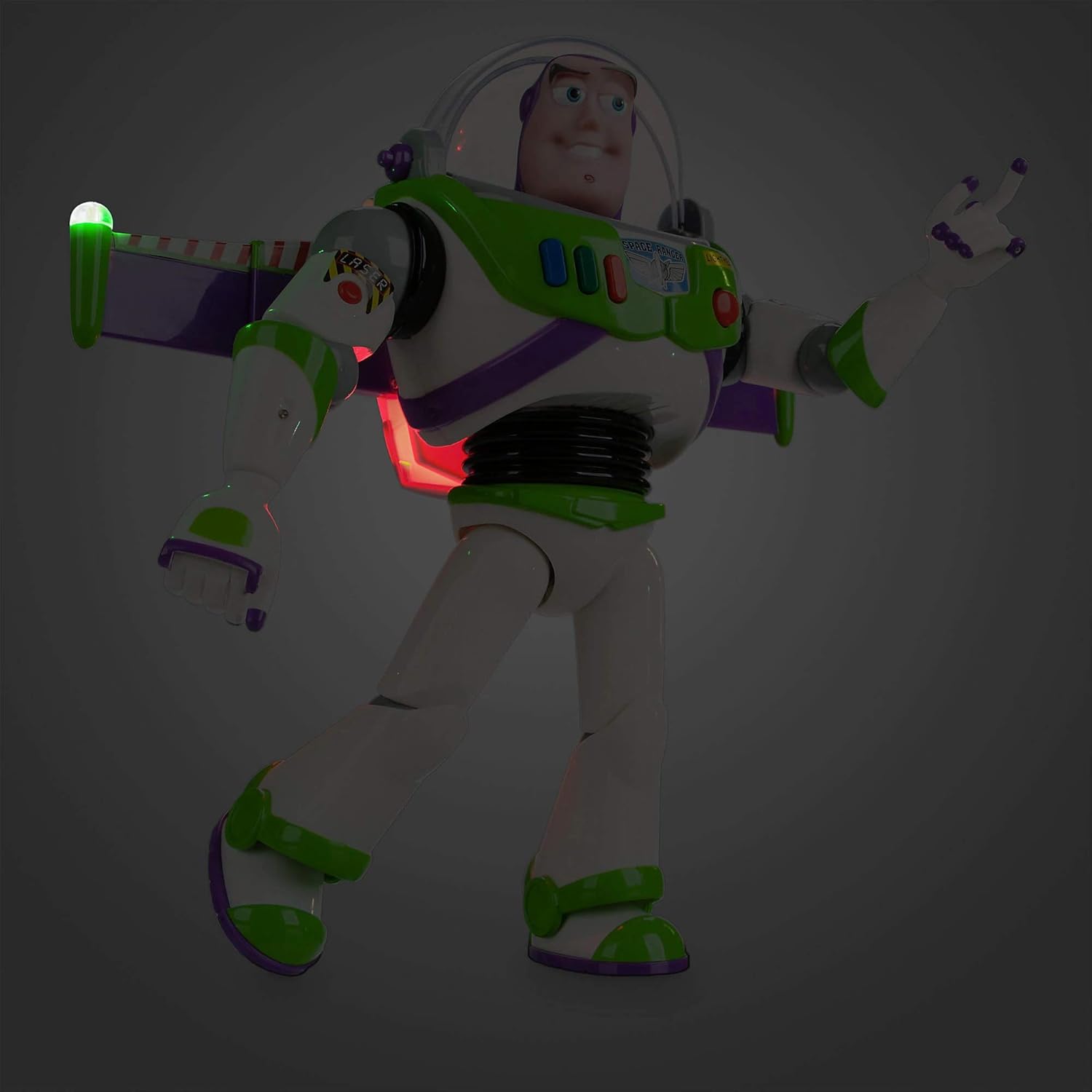 Disney Store Official Buzz Lightyear Interactive Talking Action Figure from Toy Story, Features 10+ English Phrases