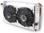 OHOB-COOL 3 Row Full Aluminum Radiator with Fan For 1984-1990 Chevy Corvette 5.7L V8 /1982-2002 S10 Conversion LS