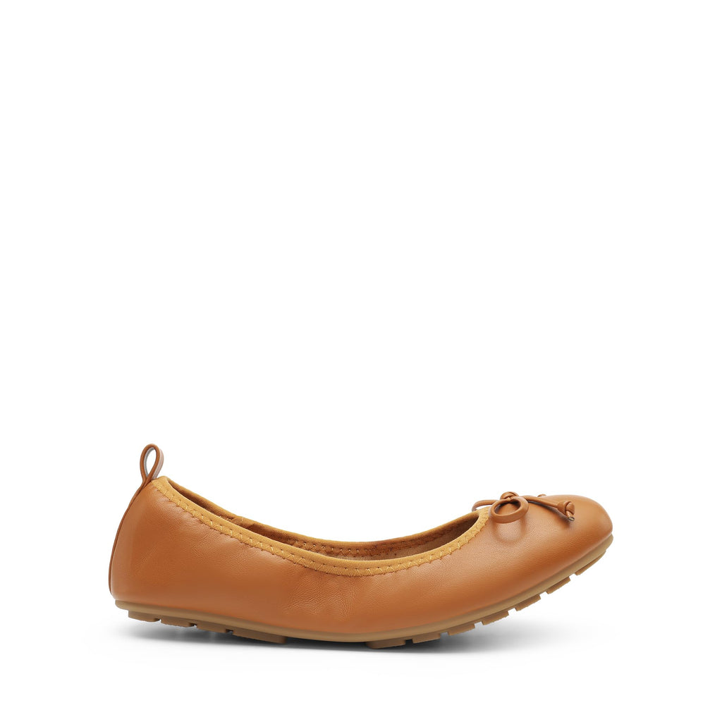 Women's Foldable Bowknot Ballet Flats,Brown,7.5W