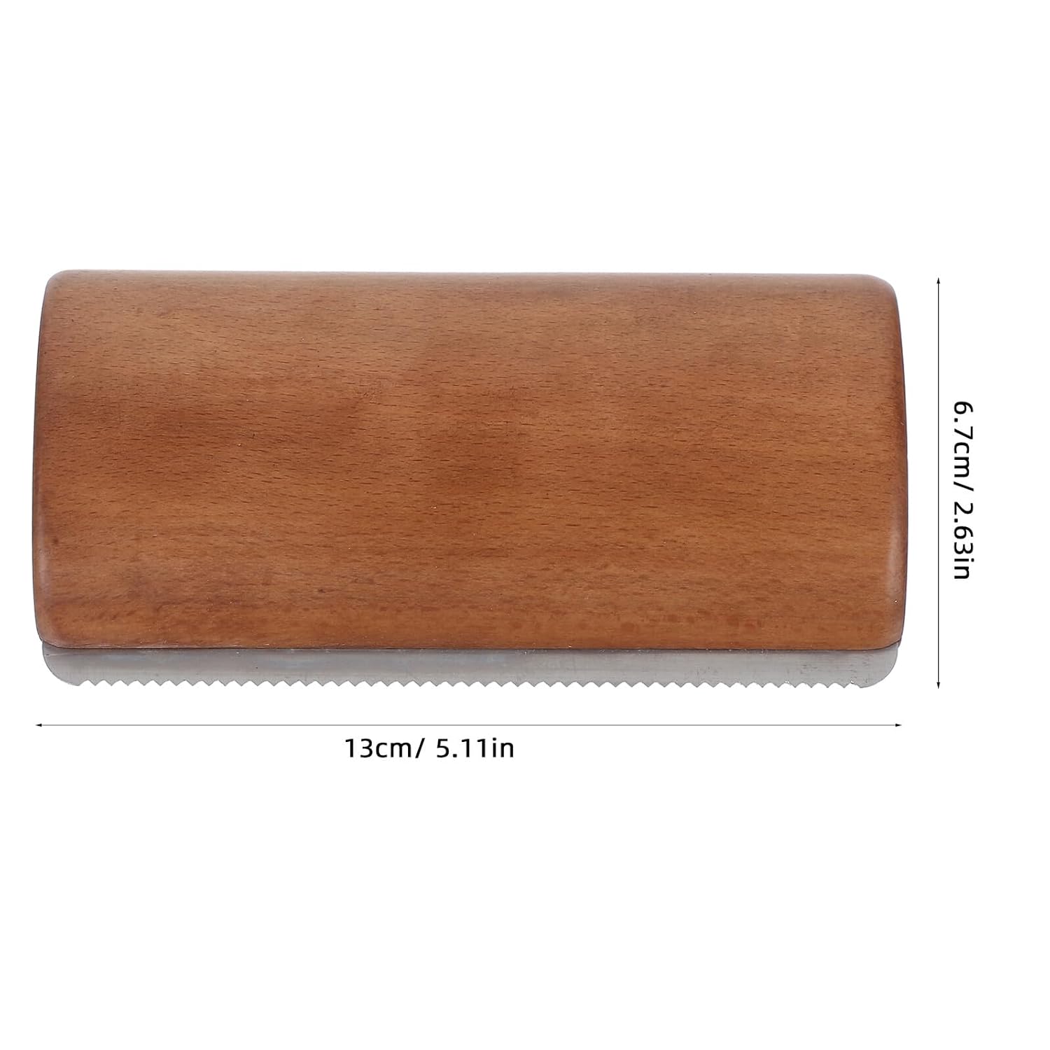 Horse Grooming Brush and Sweat Scraper Wooden Curry Comb Multi-Purpose Deshedding Tool Medium Size for Stable Use and