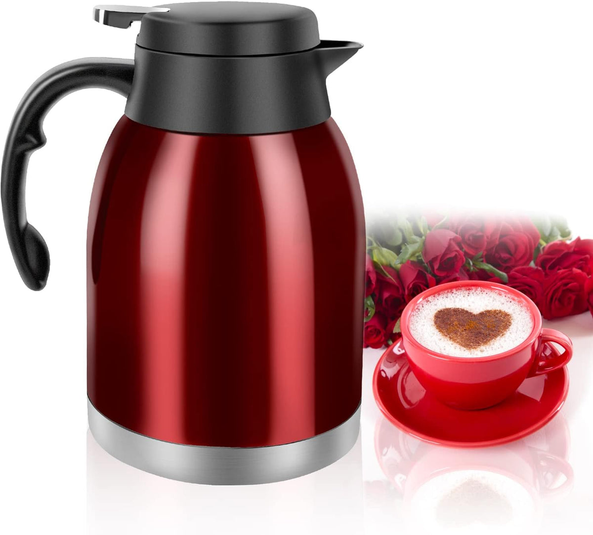 54oz Thermal Coffee Carafe, Stainless Steel Insulated Vacuum Coffee Carafes