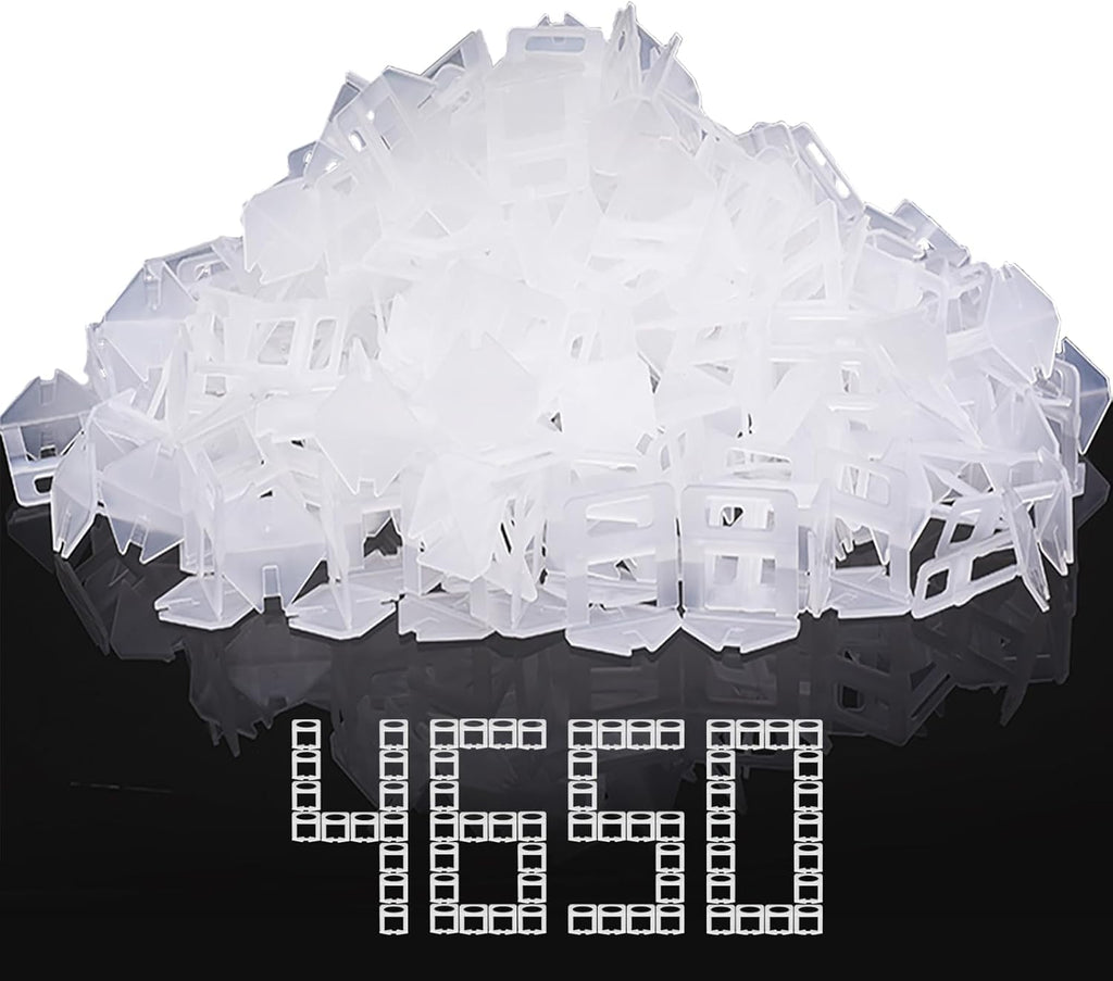 Tile Spacers 4650 Pcs Tile Clips, Tile Leveling System Clips 1/8 Inch | Tile Leveling Clips for Floor Wall