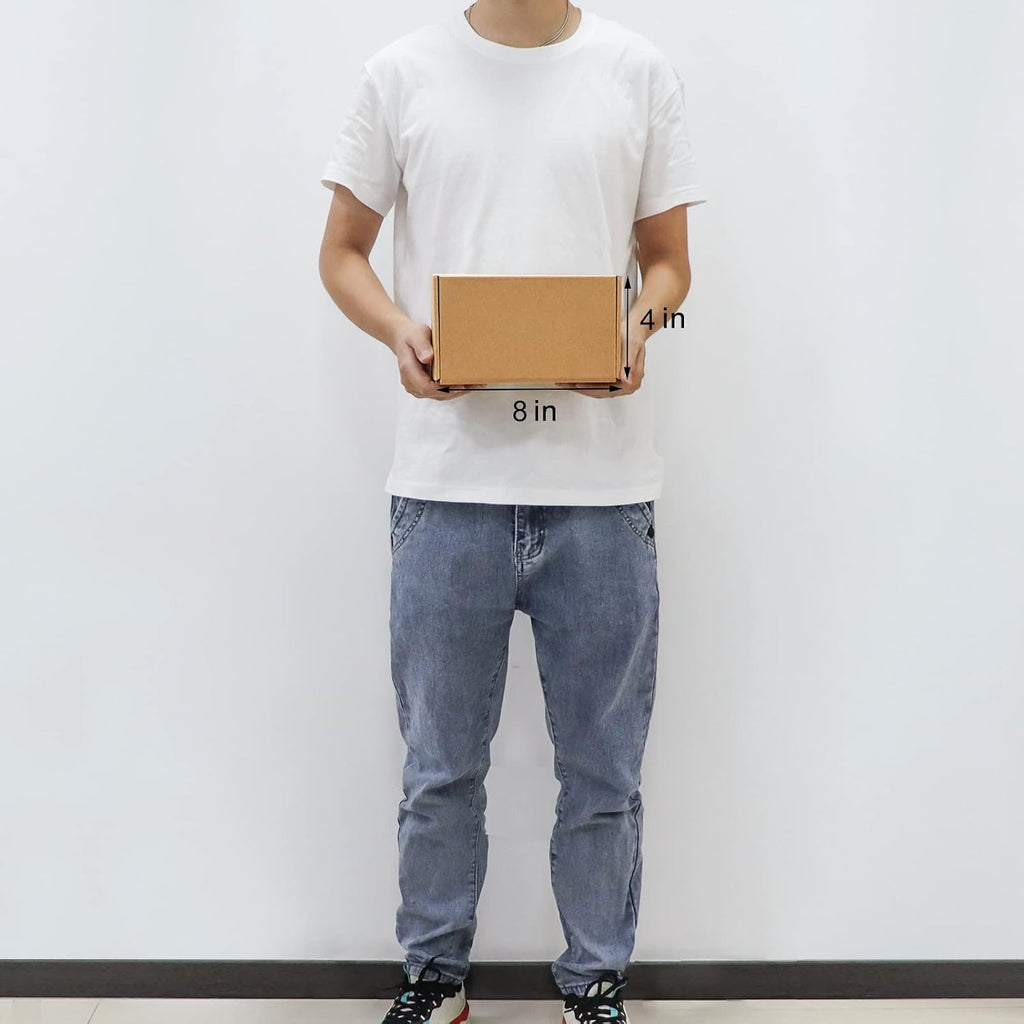 8x8x4 Inches Shipping Boxes Pack of 25, Small Corrugated Cardboard Box for Mailing Packing Literature Mailer