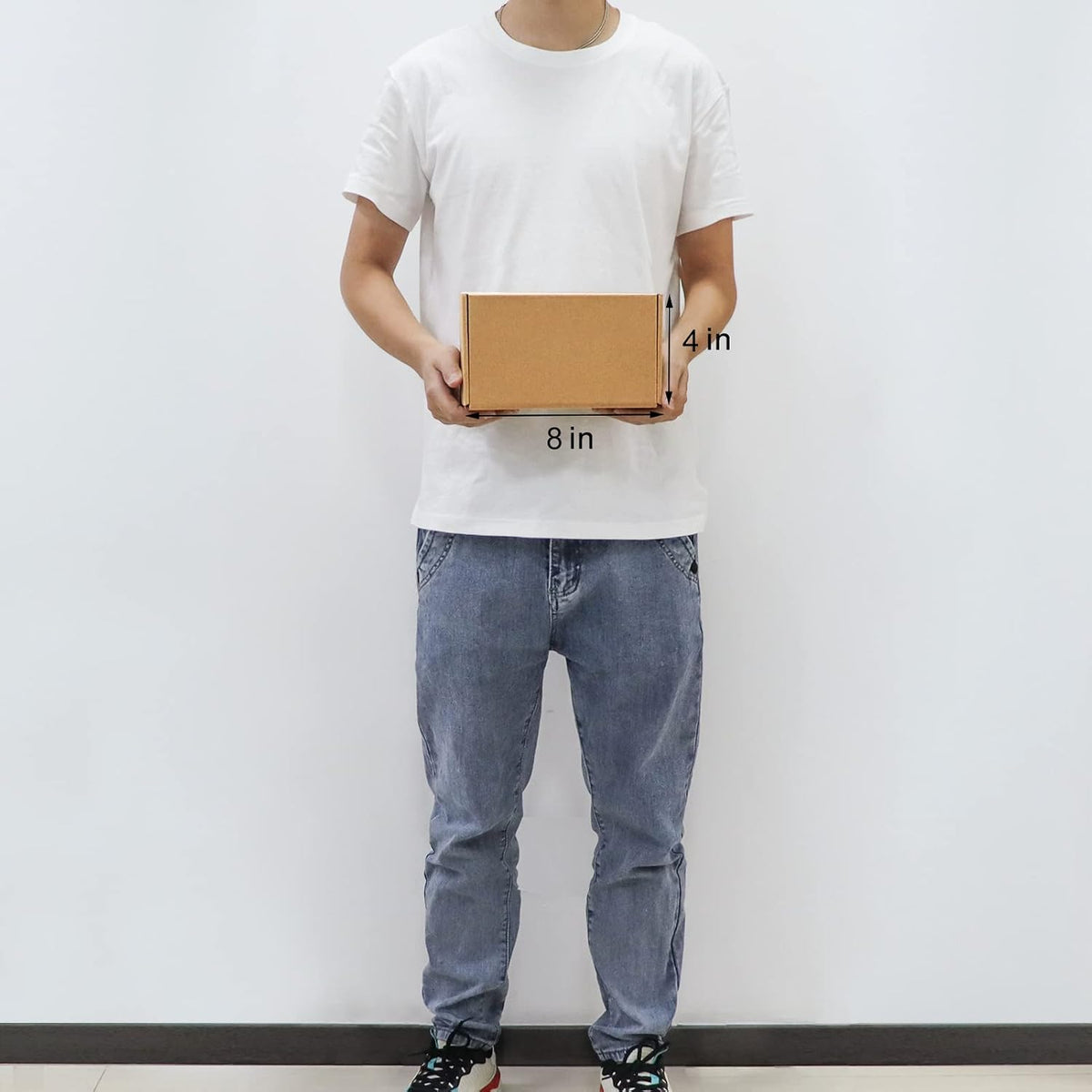 8x8x4 Inches Shipping Boxes Pack of 25, Small Corrugated Cardboard Box for Mailing Packing Literature Mailer