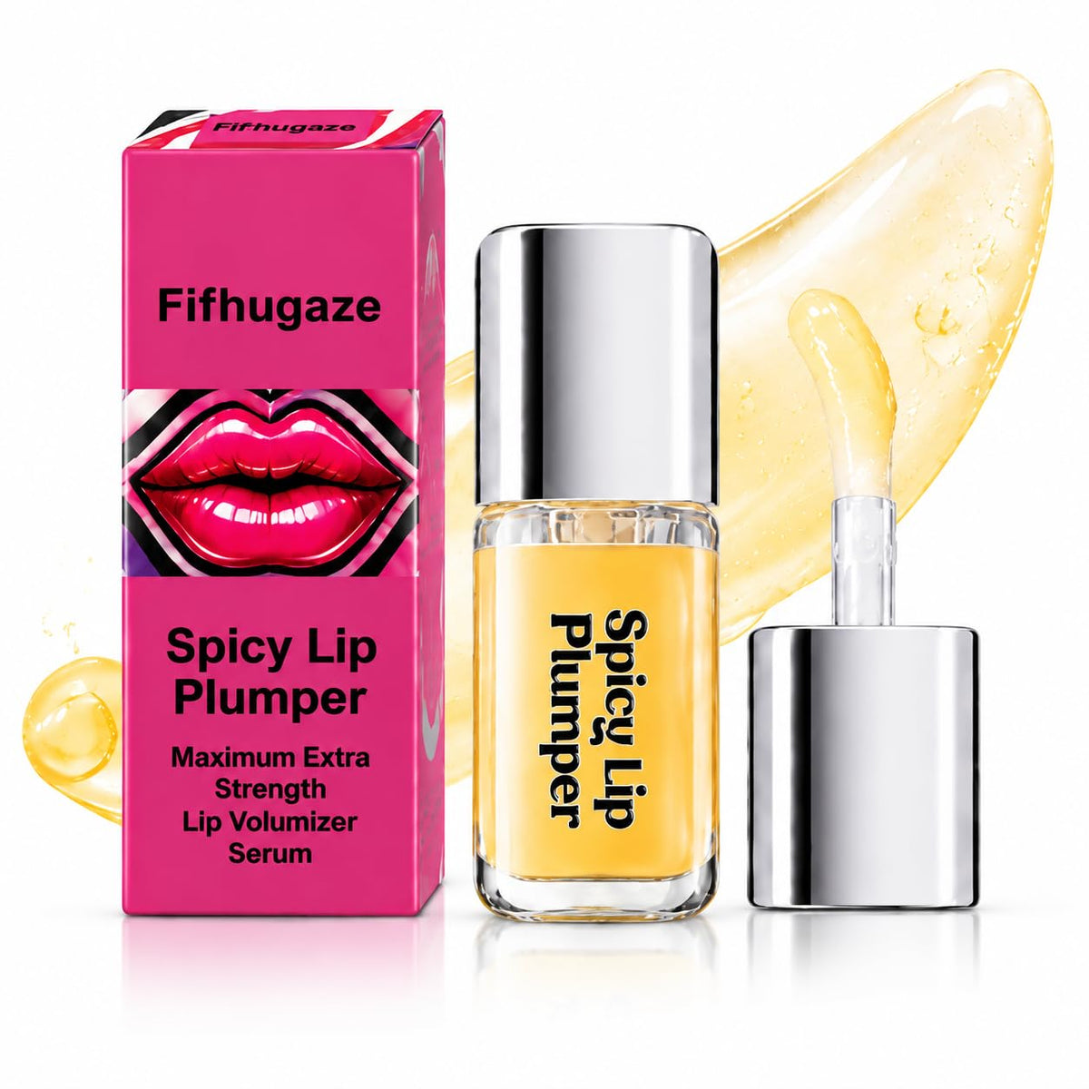 Spicy Lip Plumper, Hydrating Lip Volumizer Serum & Gloss