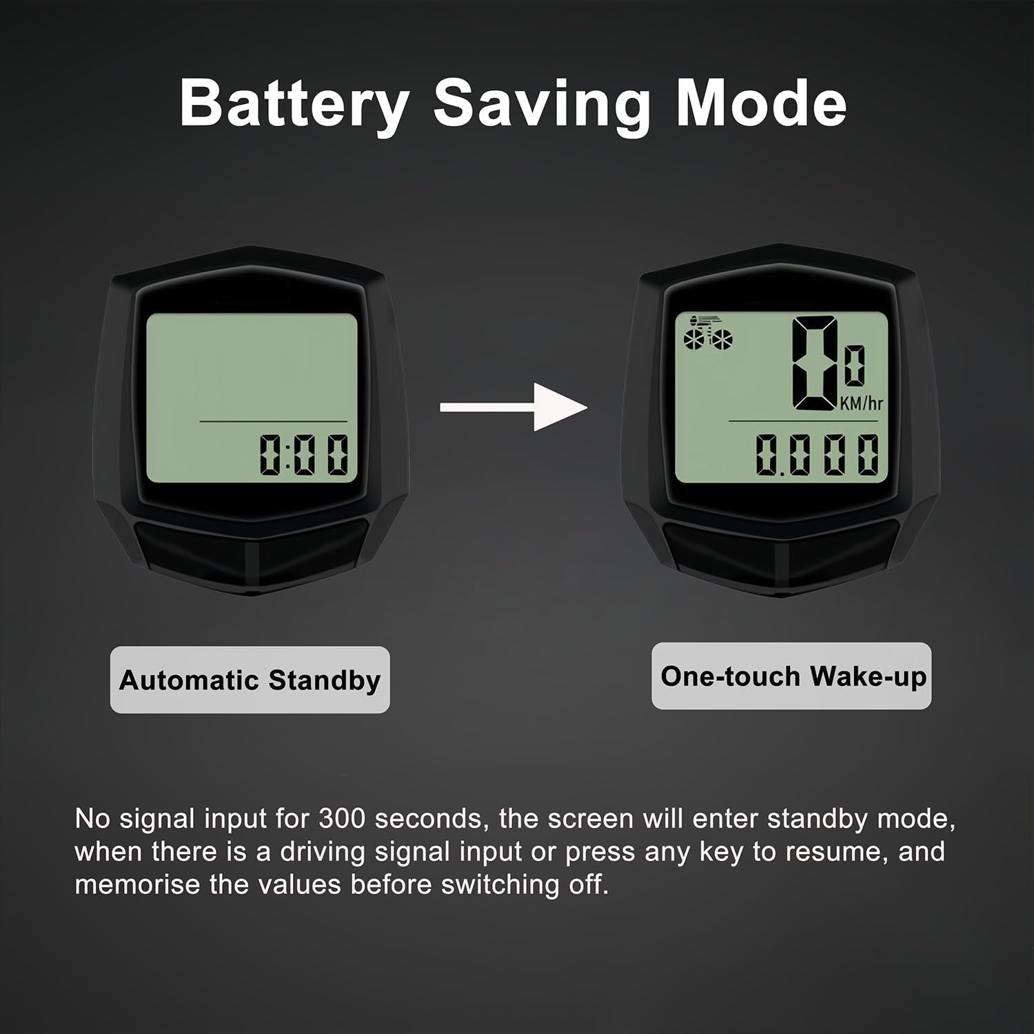 Bike Computer, Bike Speedometer and Bicycle Odometer Waterproof Cycling/Cycle Computer with LCD Display, Automatic