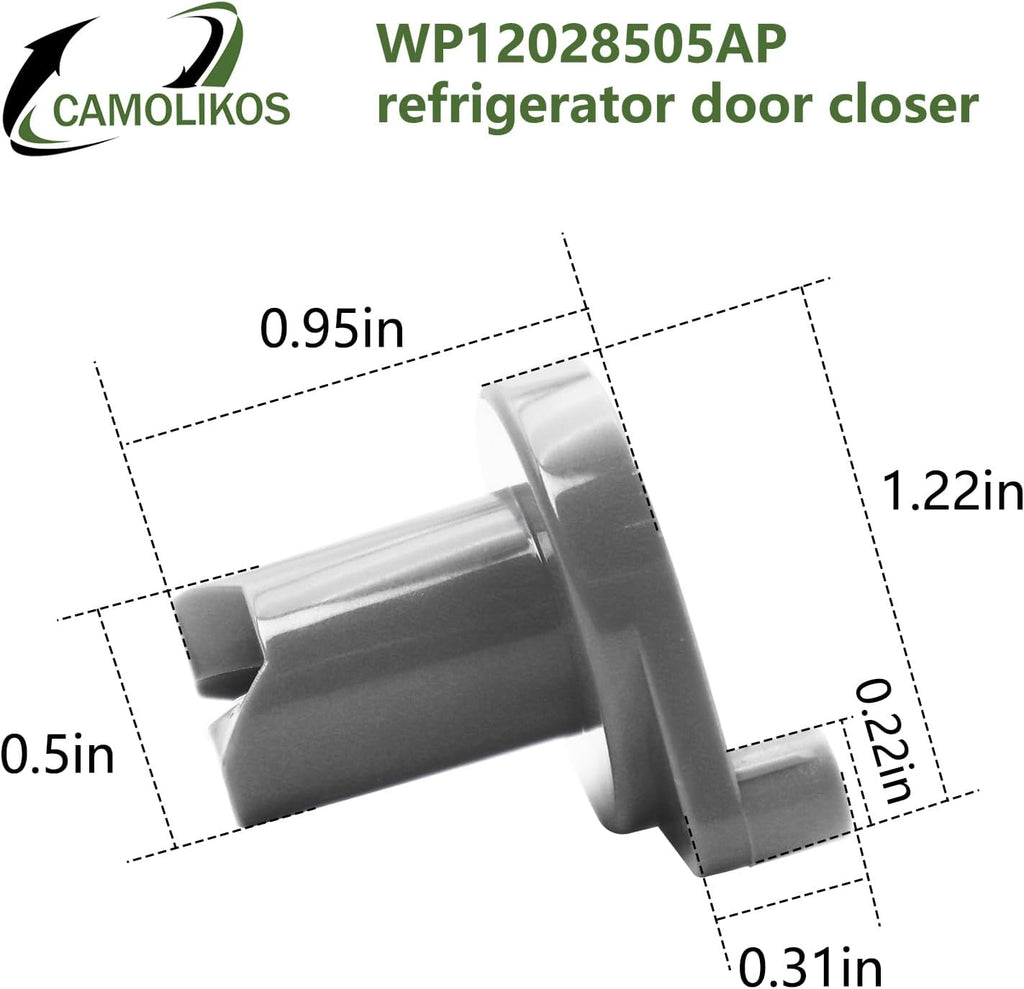 WP12028505AP 12028505AP W10191100 Refrigerator Door Closure Compatible with Whirlpool Replaces 1469168 AP6005420 PS11738468 EAP11738468