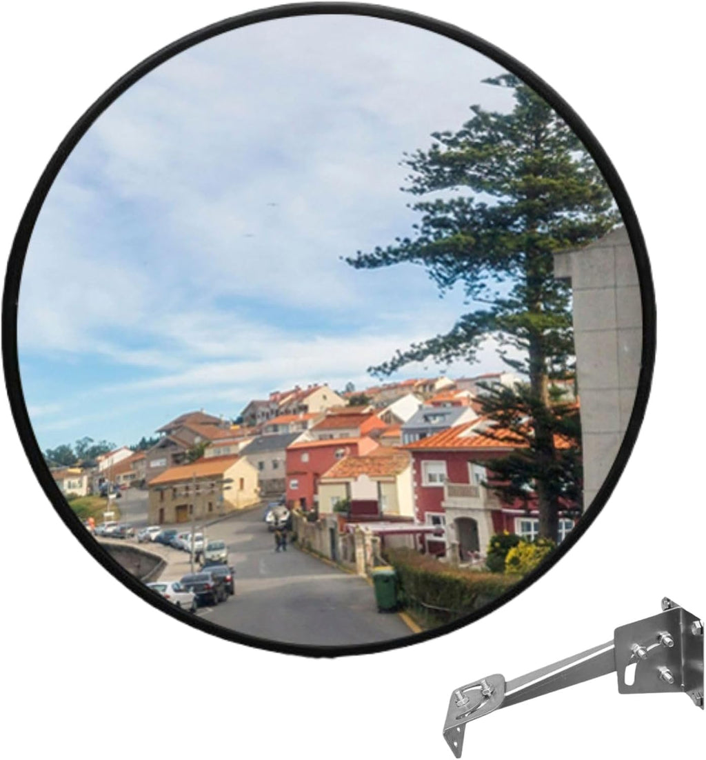 Wall Mounted Convex Mirror Wide Angle - Safety Blind Spot Mirror for Garage Driveway Warehouse Parking Lot, Traffic