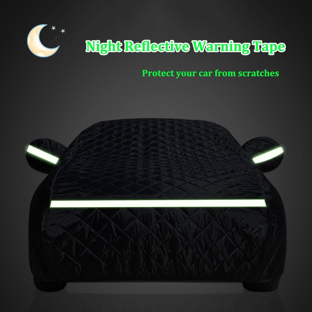 Car Cover Hatchback for 3 Hatchback Waterproof All-Weather Thickened Winter Dust Cover Snow Guard with Reflective Strips