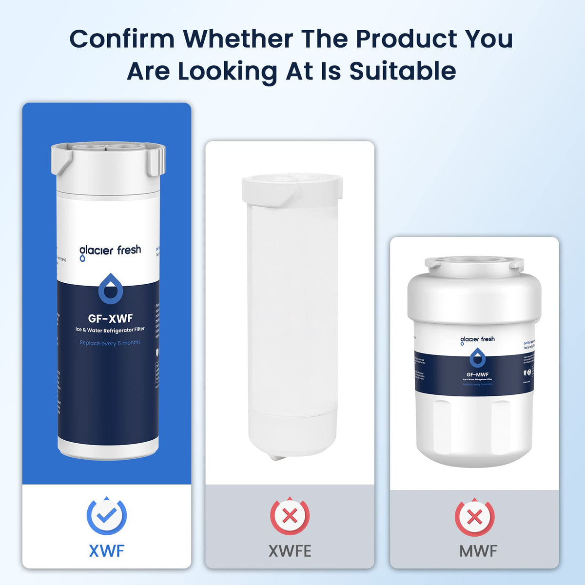 XWF Replacement for GE XWF Refrigerator Water Filter 1 Pack