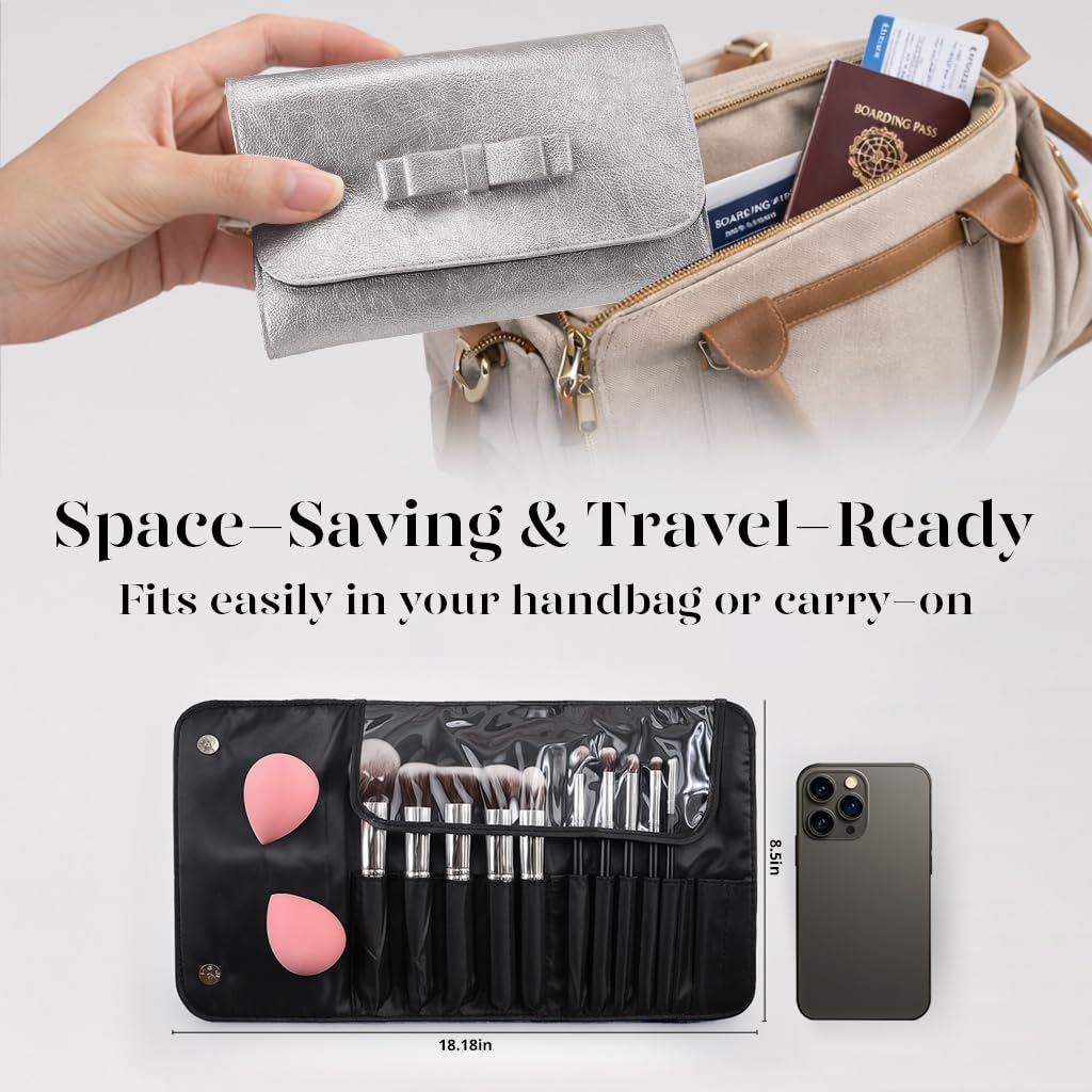 Makeup Brushes,Makeup Brush Set,13 Pcs with Portable PU Cosmetic Bag | Soft synthetic bristles,foundation brush for
