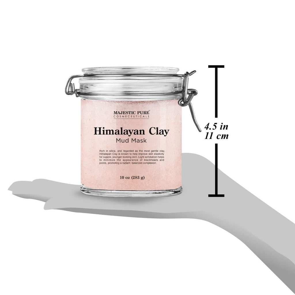 Himalayan Clay Mud Mask for Face and Body Exfoliating and Facial Acne Fighting Mask - Reduces Appearance of Pores, 10 oz