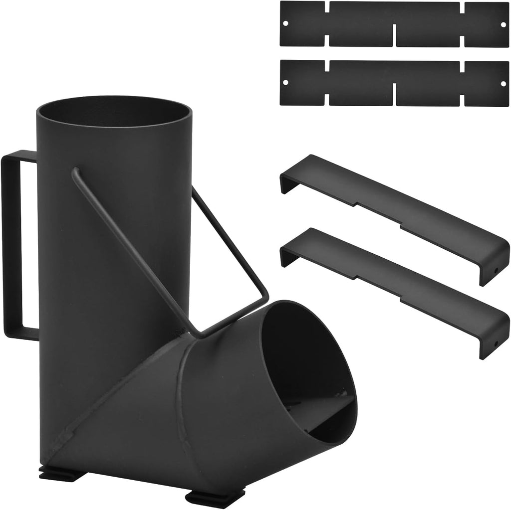 Portable Rocket Stove, Wood Burning Camping Stove | Cross Stand for Pot Cooking, Compact Wood Burning Stove, Ideal