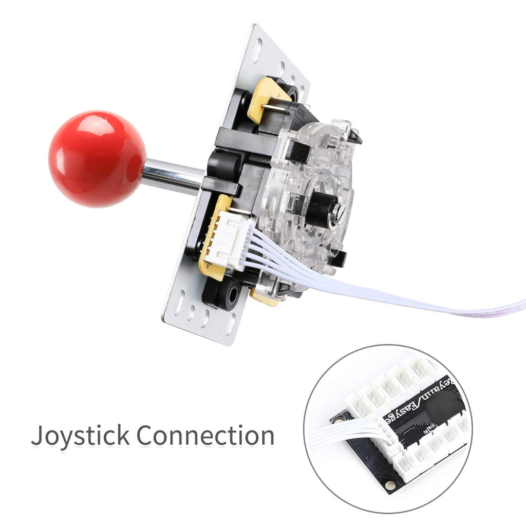 LED Arcade DIY Parts 2x Zero Delay USB Encoder + 2x 8 Way Joystick + 20x LED Illuminated Push Buttons for Mame Jamma