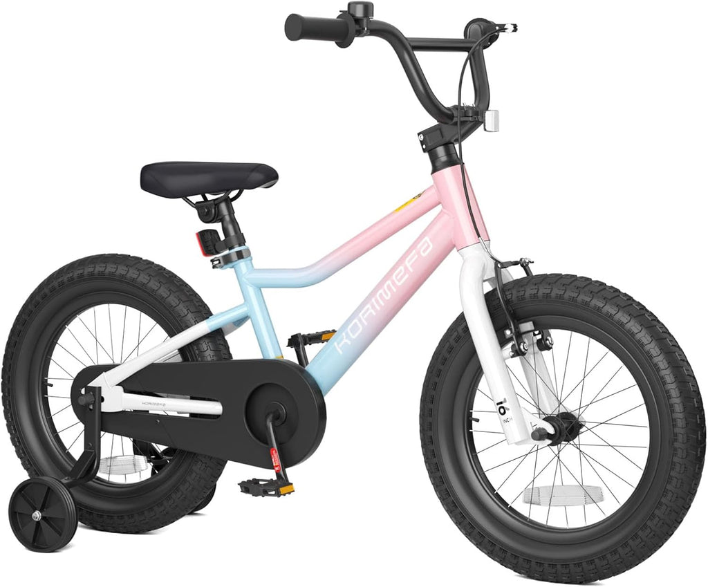 Kids Bike 12/14/16 with Training Wheels for 2-9 Boy Girl, BMX Style Bicycle | Coaster, Carbon Steel, V-Brake