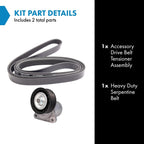 TRQ Serpentine Drive Belt Component Kit