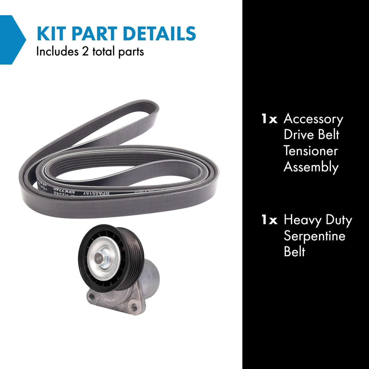 TRQ Serpentine Drive Belt Component Kit