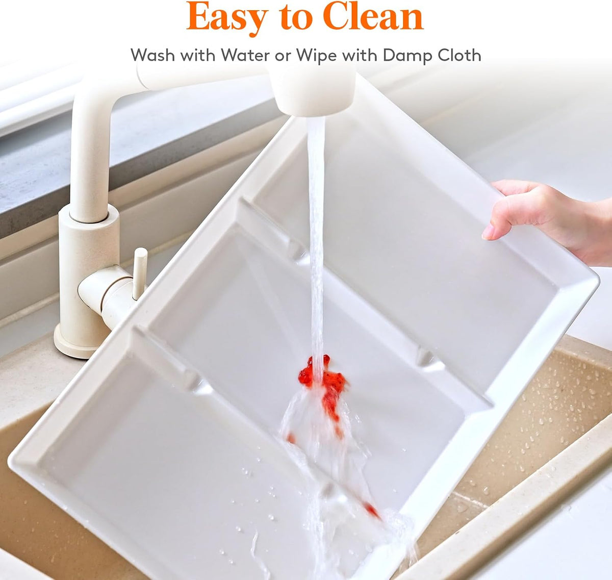 Divided Serving Tray for Party, 4 Pack Plastic Food Serving Platter