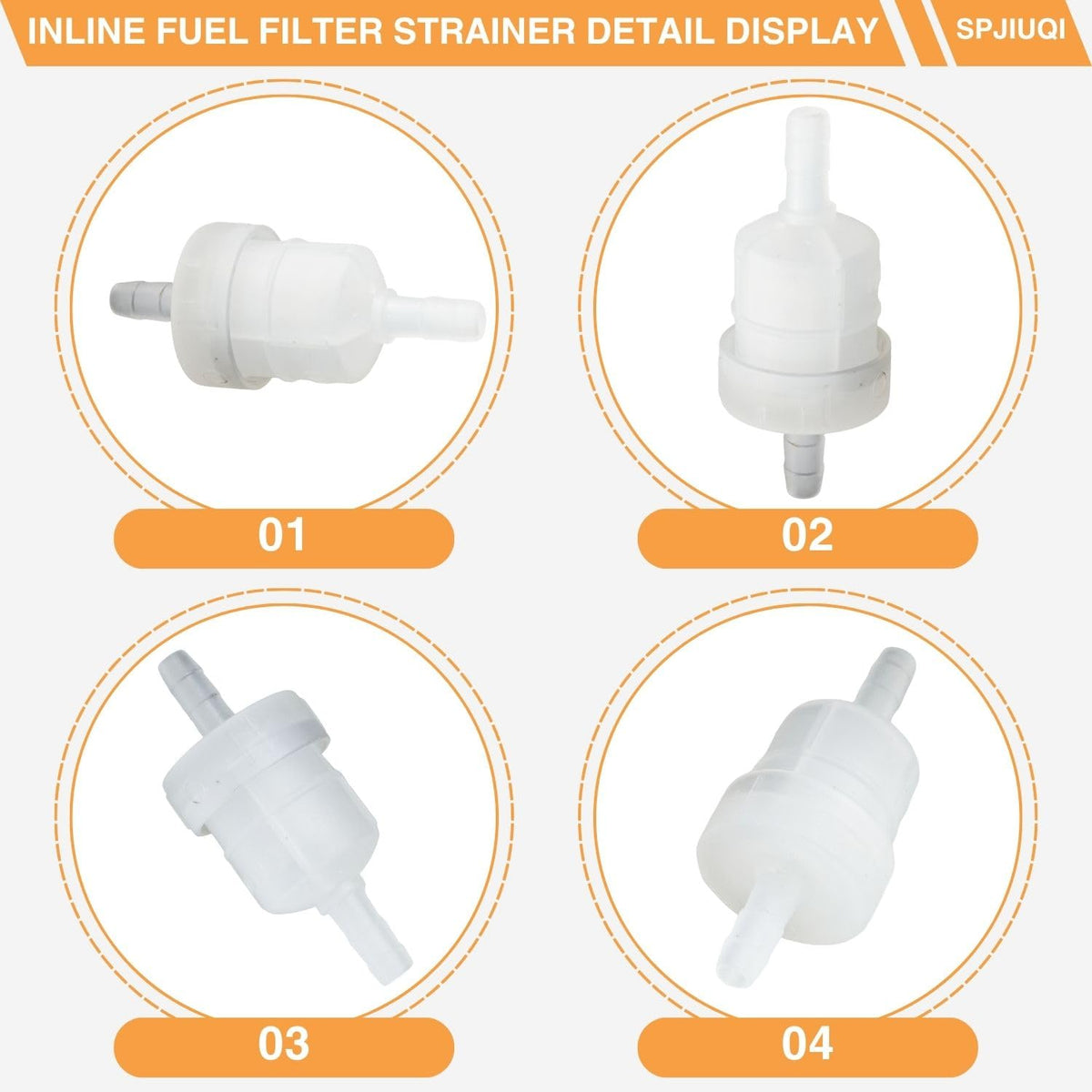 SPJIUQI 8M0157133 35-16248 Inline Fuel Filter for Tohatsu Mercury 4HP-30HP