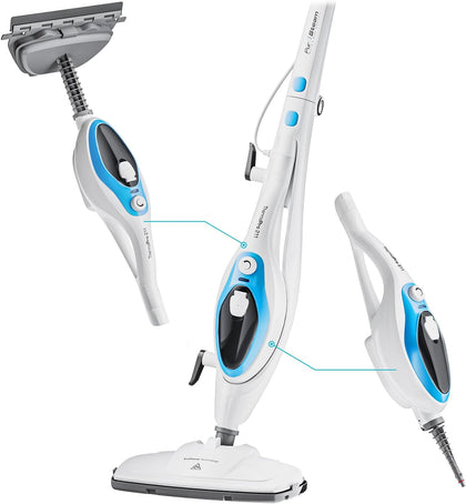 PurSteam 10-in-1 Steam Mop, Floor Steamer with Detachable Handheld Steam Cleaner for Tile, Hardwood Floors | Steam