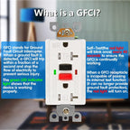 POWAWINI 2 Pack GFCI Outlet 20 Amp, Tamper Resistant, Weather Resistant