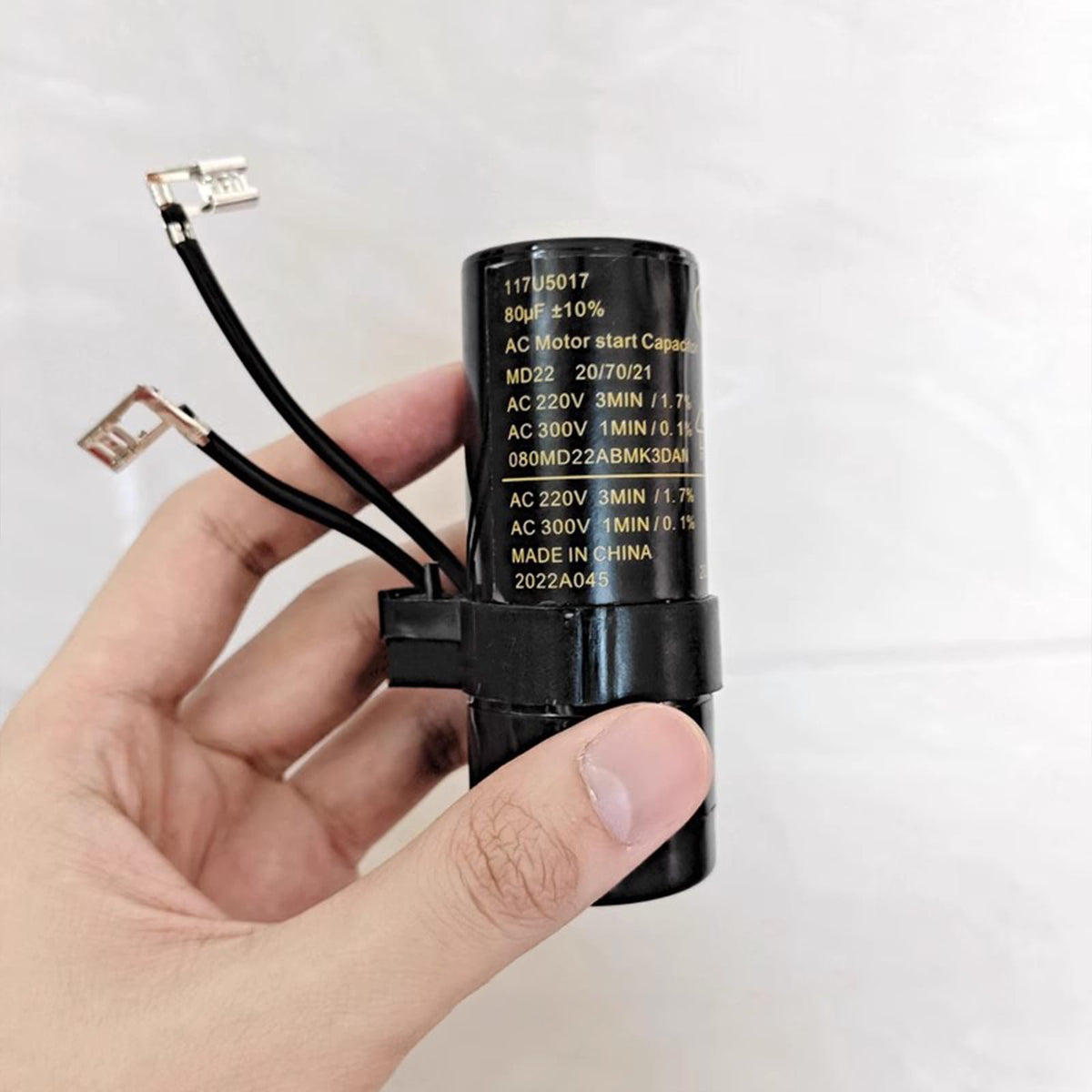 NUHFUFA Replacement 117U5017 Start Capacitor 80uF Compatible with Refrigerator Freezer Dan-FOSS Compressor SC15 21 SC18G