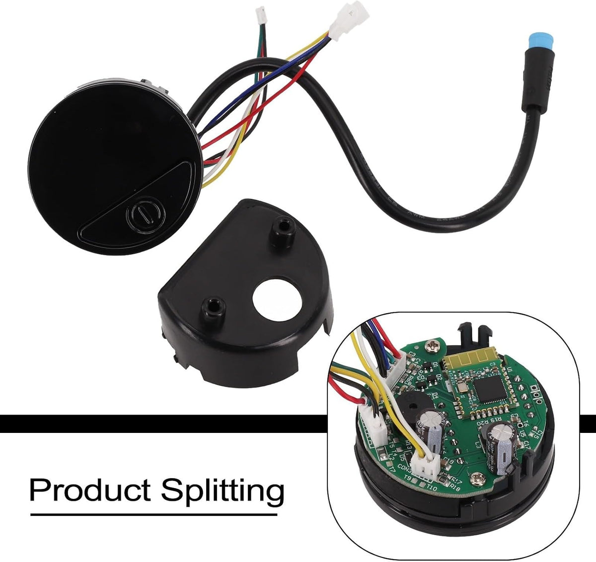 Dashboard For Ninebot Es2 E23 E24 E25 Electric Scooter, Replacement Circuit Board Panel Display With Control, Black Plastic Console Part