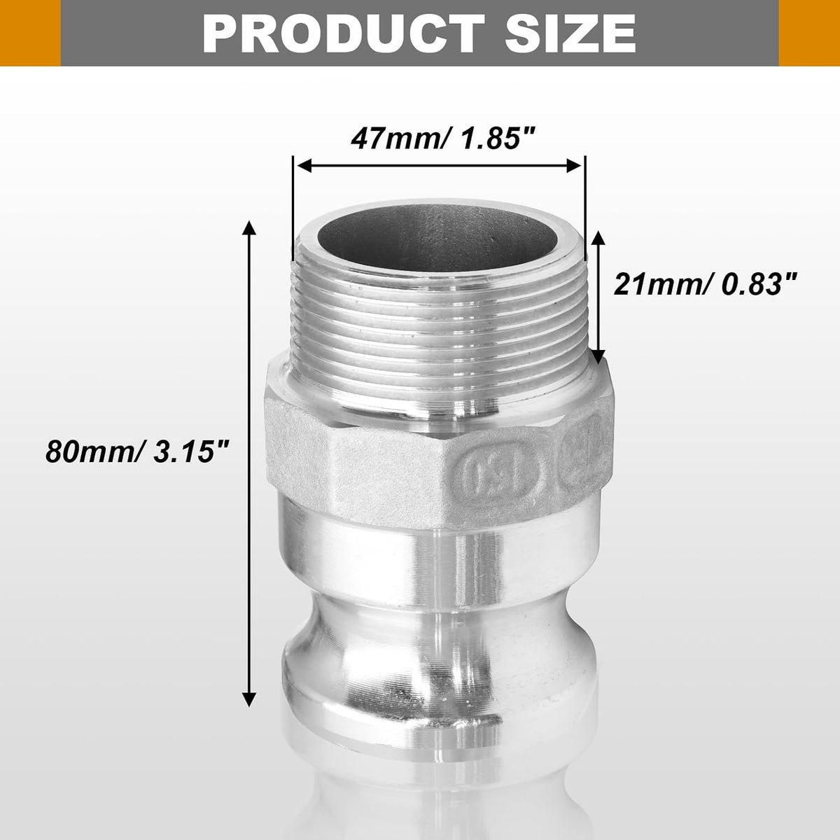 1.5 Inch Aluminum Camlock Type F150, 2 Pack