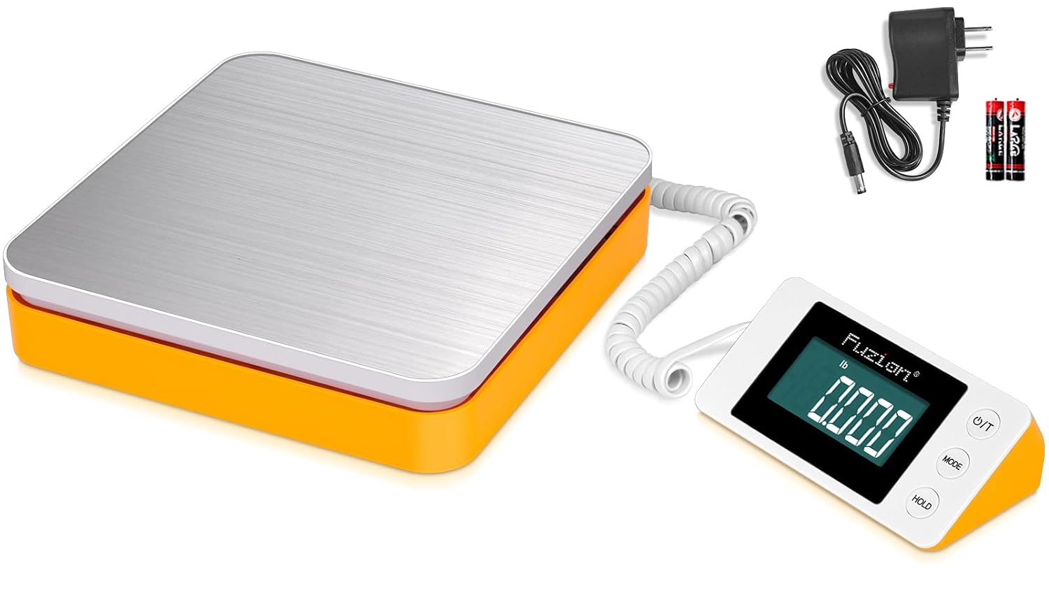 Shipping Scale - Digital Postal Scale | 110LB x 0.1oz, Large LCD Display, 5 Units, Dual Power Supply (Batteries &