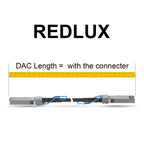 REDLUX 10G SFP+ DAC Passive Twinax Cable, 30AWG, 3-Meter(10ft)