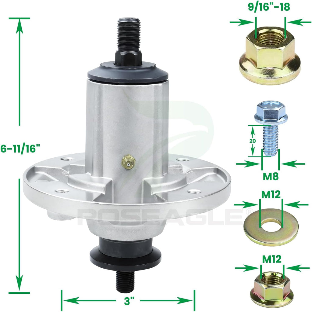 2 Pack AM136733 Spindle Assembly for John Deere X300 Z225 42" Deck