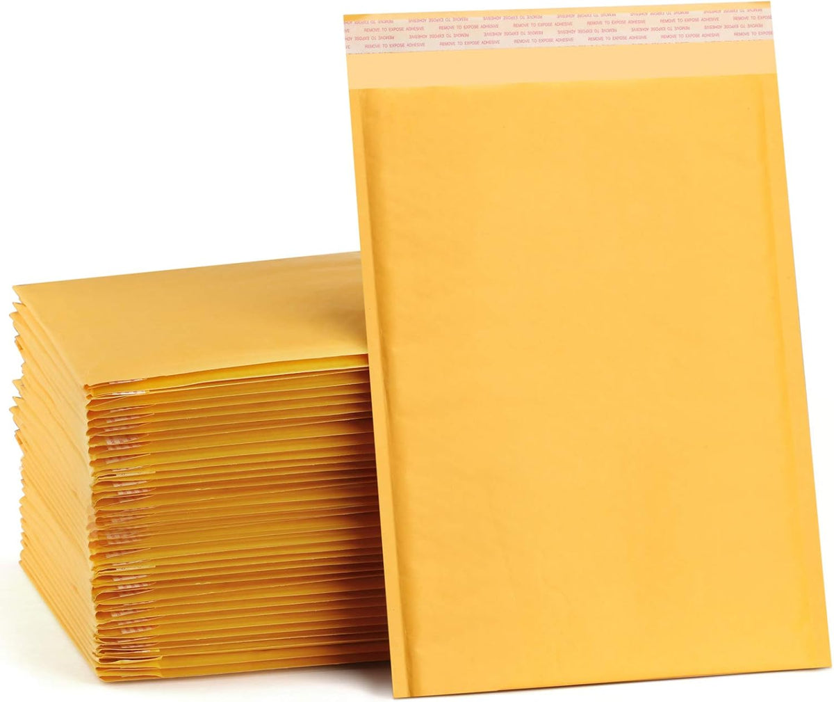 Kraft Bubble Mailers 9.5x14.5" 25 Pack Usable Size 9.5x13.5" Yellow