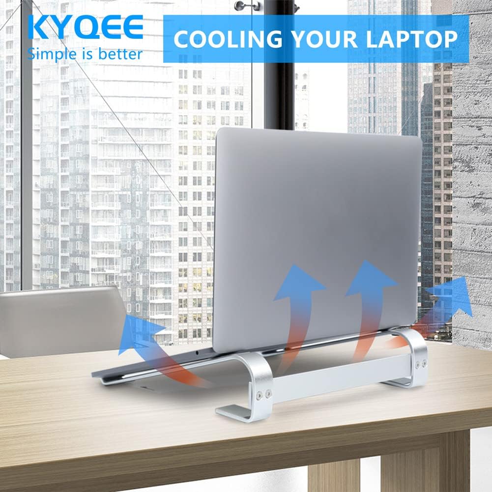 Ventilated Laptop Stand for Desk, Ergonomic Aluminum Laptop Riser, Computer Stand for Laptop, Compatible with MacBook