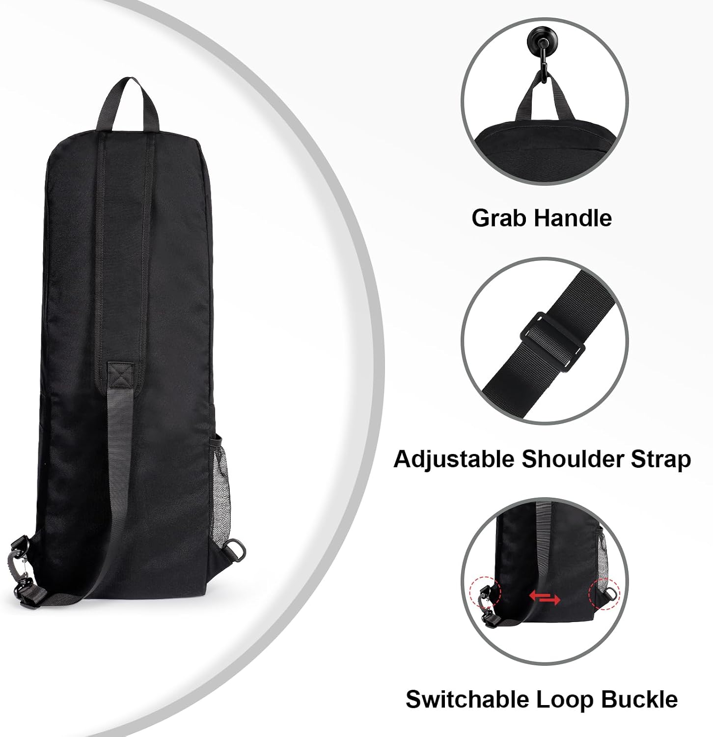 Yoga Mat Bag Carrier Side Mesh Zipper Pocket Exterior Wet Compartment Lightweight Waterproof Yoga Bag for Mat