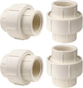 4 Pack 1/2"PVC Union Coupling Pipe Fittings,Female Thread Coupling Adapters