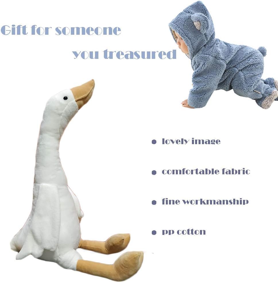 15.7" Swan Stuffed Animal,Goose Plush White Stuffed Animal Toy Gifts for Kids