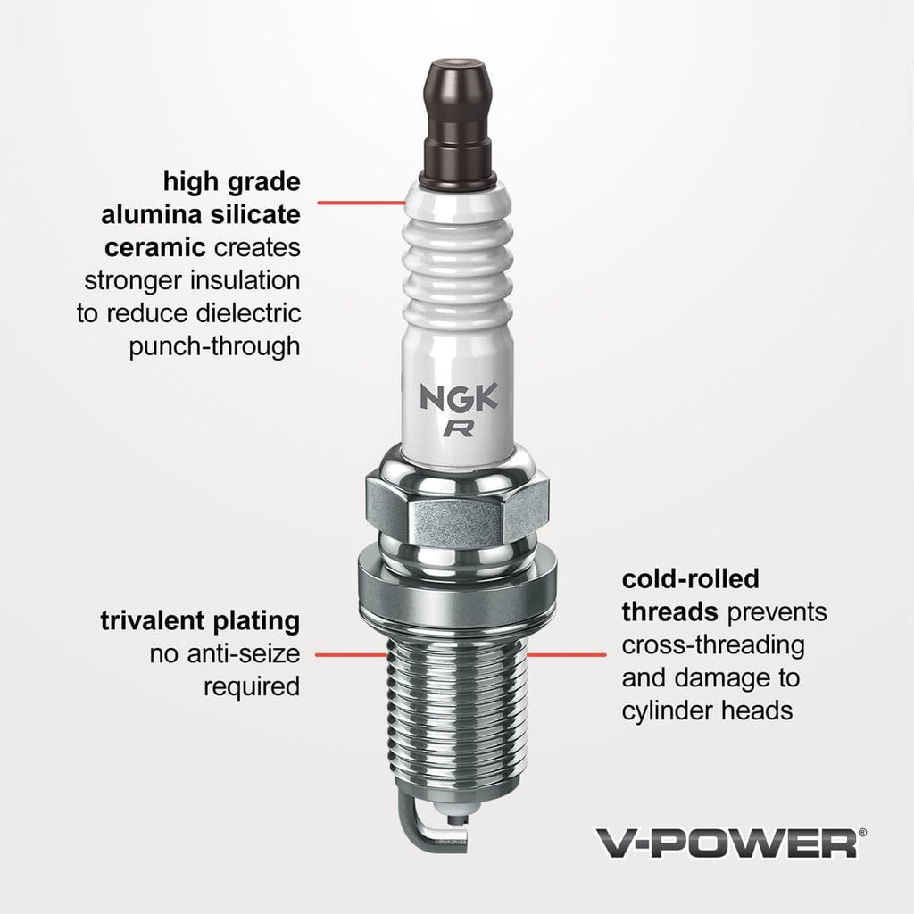 4 pc NGK V-Power Spark Plugs for Honda Accord 2.2L 2.3L L4 1990-2002