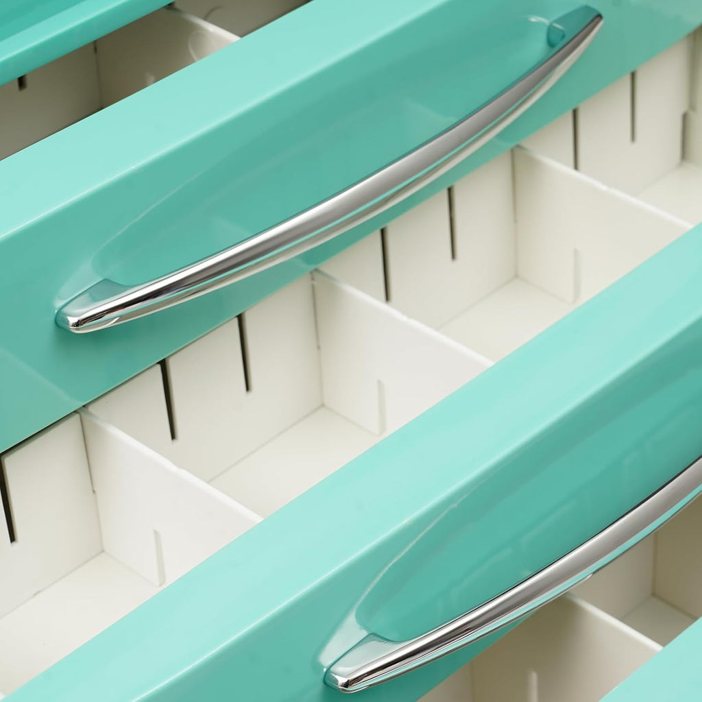 Rolling Medical Cart for Hospital – Emergency Crash Cart with 5 Drawers, Silent Casters, Power Strip, Adjustable IV