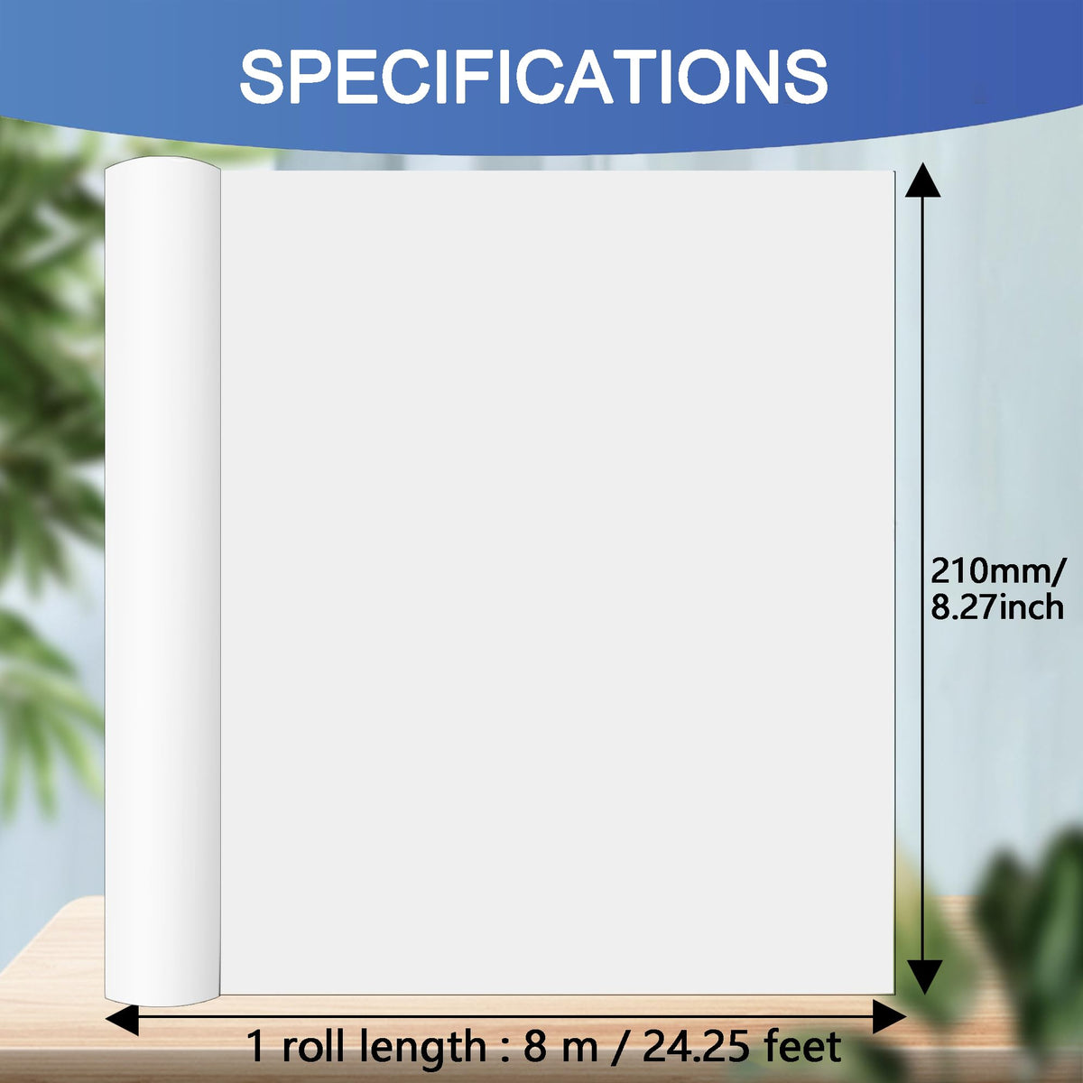 3 Rolls Thermal Printer Paper 8.3''x11'', Thermal Paper Quick-dry